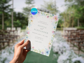 [FREE SAMPLE] Flower Wedding Invitation | Editable Canva Template - Instant Download