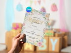 [FREE SAMPLE] Flower Baby Shower Invitation | Editable Canva Template - Instant Download