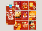 Hot Dog Instagram Templates – Editable Canva Template – Instant Download