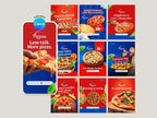 Pizza Instagram Templates – Editable Canva Template – Instant Download