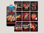 Japanese Food Instagram Templates – Editable Canva Template – Instant Download