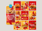 Fried Chicken Instagram Templates – Editable Canva Template – Instant Download