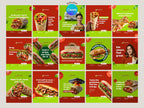 120 Foods  Instagram Templates – Editable Canva Template – Instant Download