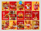 Fried Chicken Instagram Templates – Editable Canva Template – Instant Download