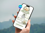 Green Aviator Bear Birthday Invitation – Editable Canva Template – Share video mp4 – Instant Download
