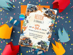 Monster Truck Birthday Invitation – Editable Canva Template – Share or Printable 5x7 – Instant Download