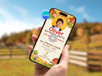 3D Farm Birthday Invitation – Editable Canva Template – Share video mp4 – Instant Download