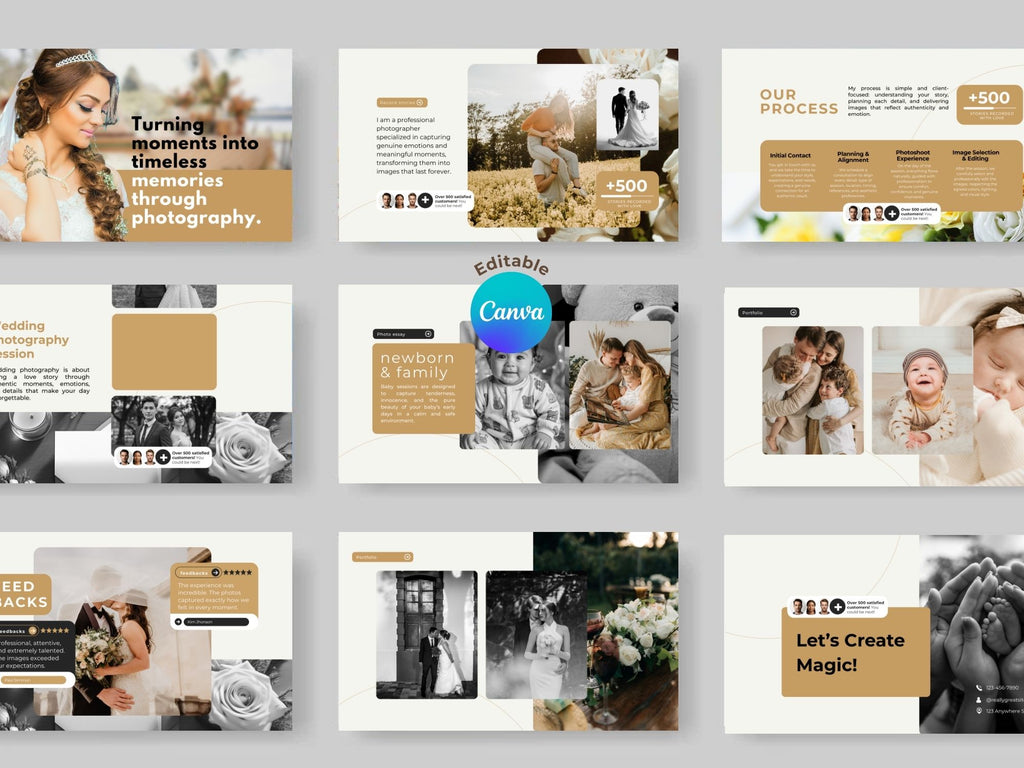 Photography Business Presentation – Editable Canva Template – Instant Download