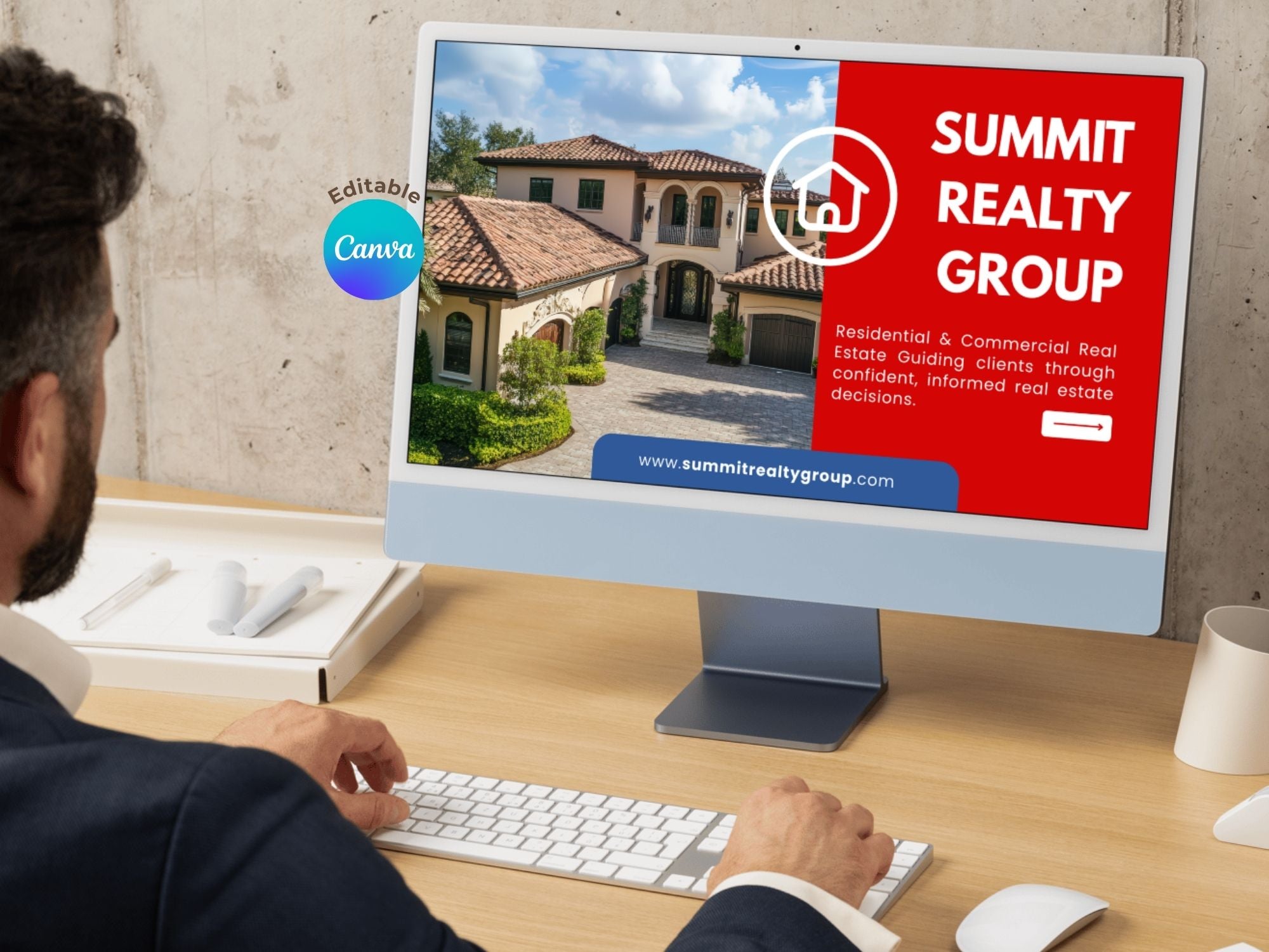 Real State Business Presentation 001 – Editable Canva Template – Instant Download