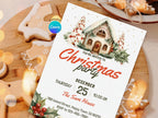 Merry Christmas Party Invitation – Editable Canva Template – Share or Printable 5x7 – Instant Download