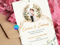 Soft Florals Wedding Invitation – Editable Canva Template – Share or Printable 5x7 – Instant Download