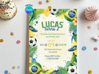 Soccer Boy Birthday Invitation – Editable Canva Template – Share or Printable 5x7 – Instant Download
