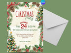 Christmas Tree Holiday Invitation – Editable Canva Template – Share or Printable 5x7 – Instant Download