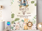 Safari Invitation – Editable Canva Template – Share or Printable 5x7 – Instant Download
