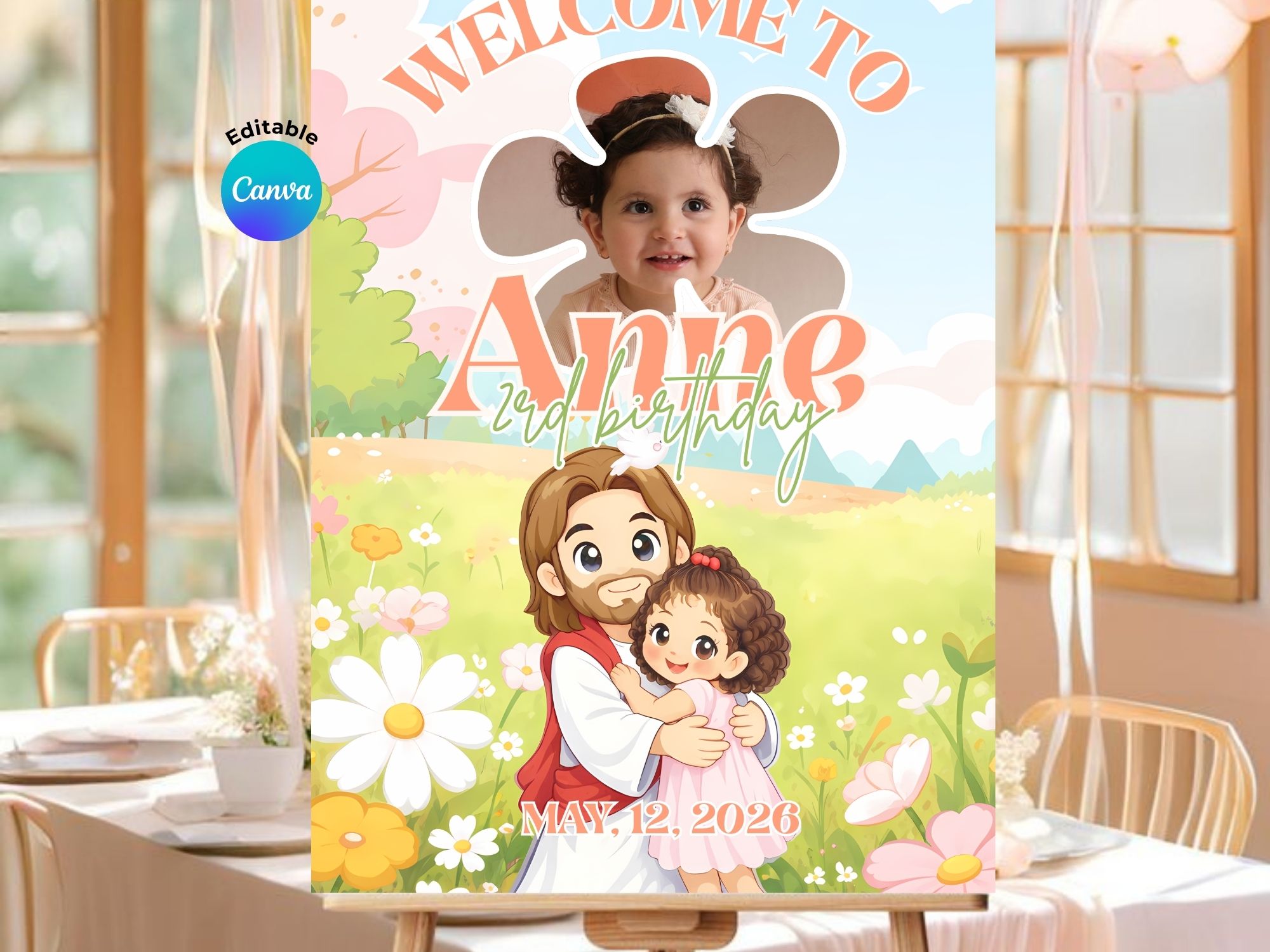 Princess Of Jesus Invitation FULL PARTY BUNDLE - Video Invite & Matching Printables