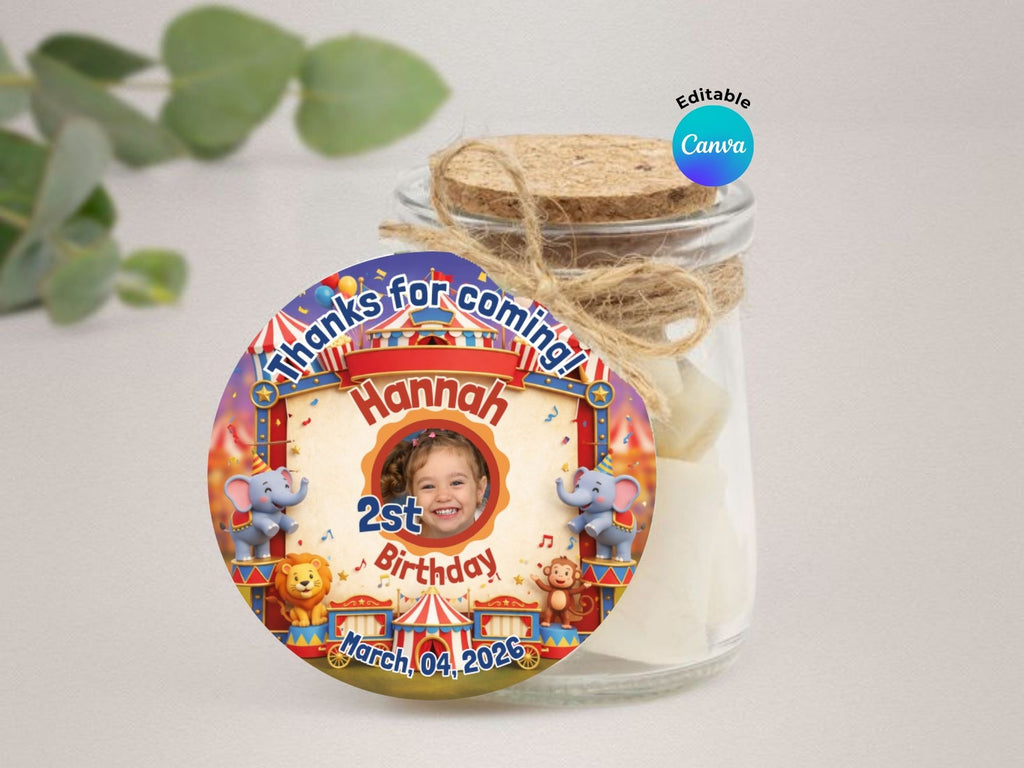 Kids Circus Invitation FULL PARTY BUNDLE - Video Invite & Matching Printables