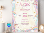 Unicorn Birthday Invitation – Editable Canva Template – Share or Printable 5x7 – Instant Download