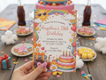[FREE SAMPLE] Happy Vibes Rainbow Invitation | Editable Canva Template - Instant Download