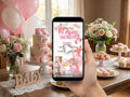 [FREE SAMPLE] Pink Baby Love Baby Shower – Editable Canva Template – Share video mp4 – Instant Download