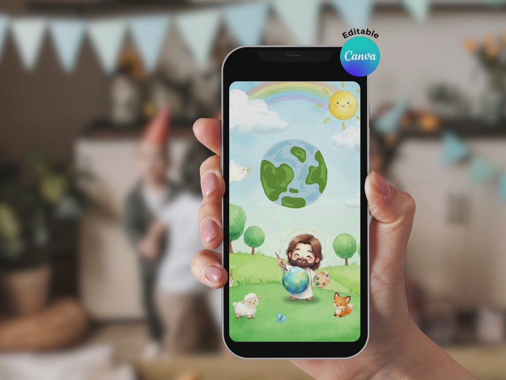 Jesus The Painter Invitation FULL PARTY BUNDLE - Video Invite & Matching Printables