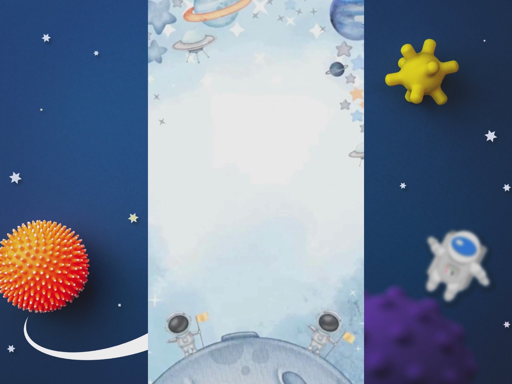 Astronaut Birthday Invitation – Editable Canva Template – Share video mp4 – Instant Download