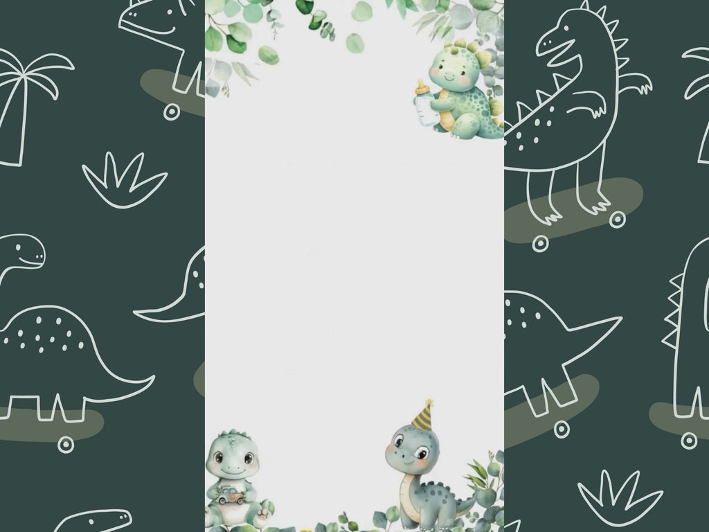 [FREE SAMPLE] Little Dino Birthday Invitation – Editable Canva Template – Share video mp4 – Instant Download